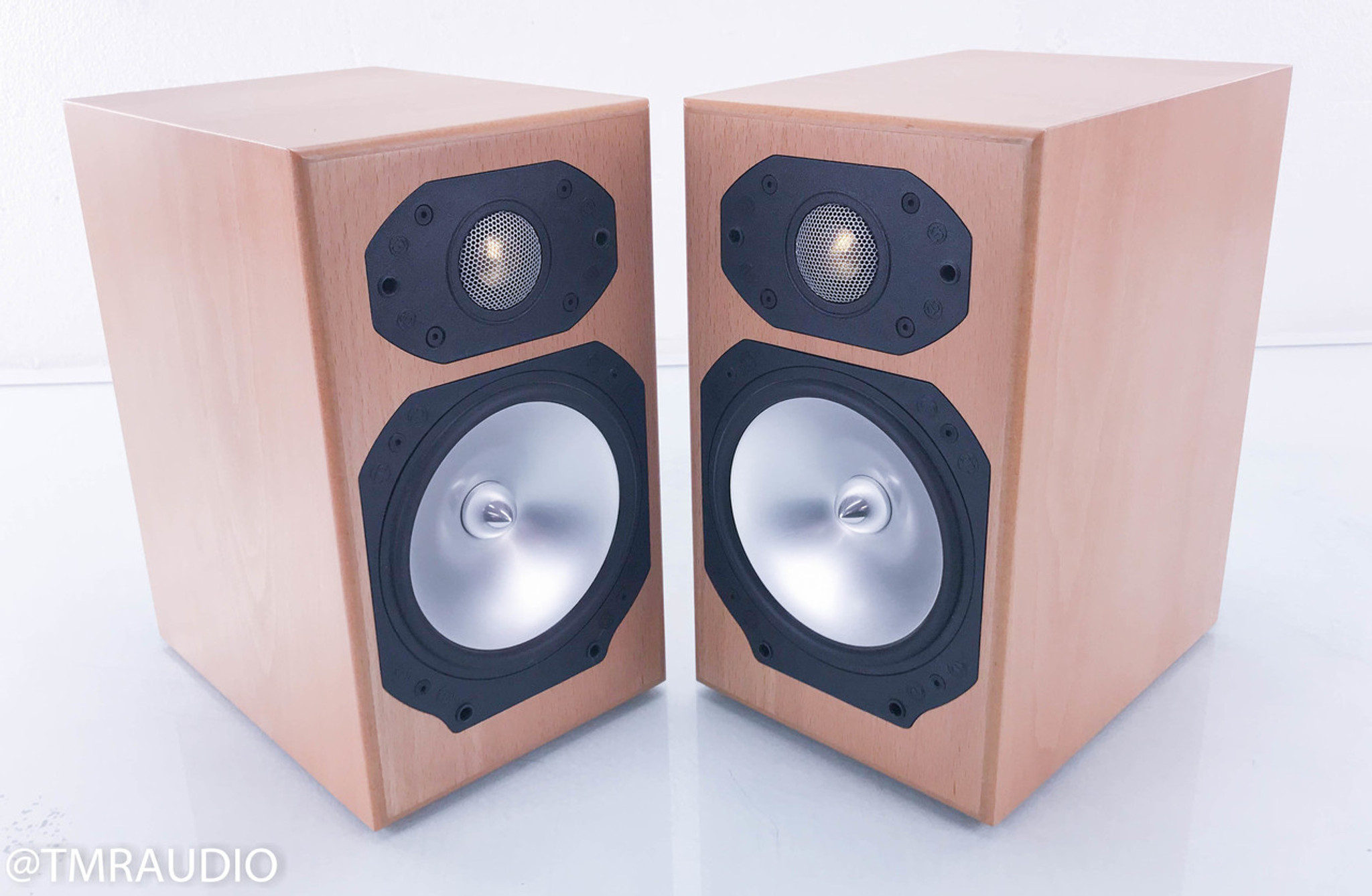 Monitor Audio Silver S1 Bookshelf Speakers Warm Beech Pair The