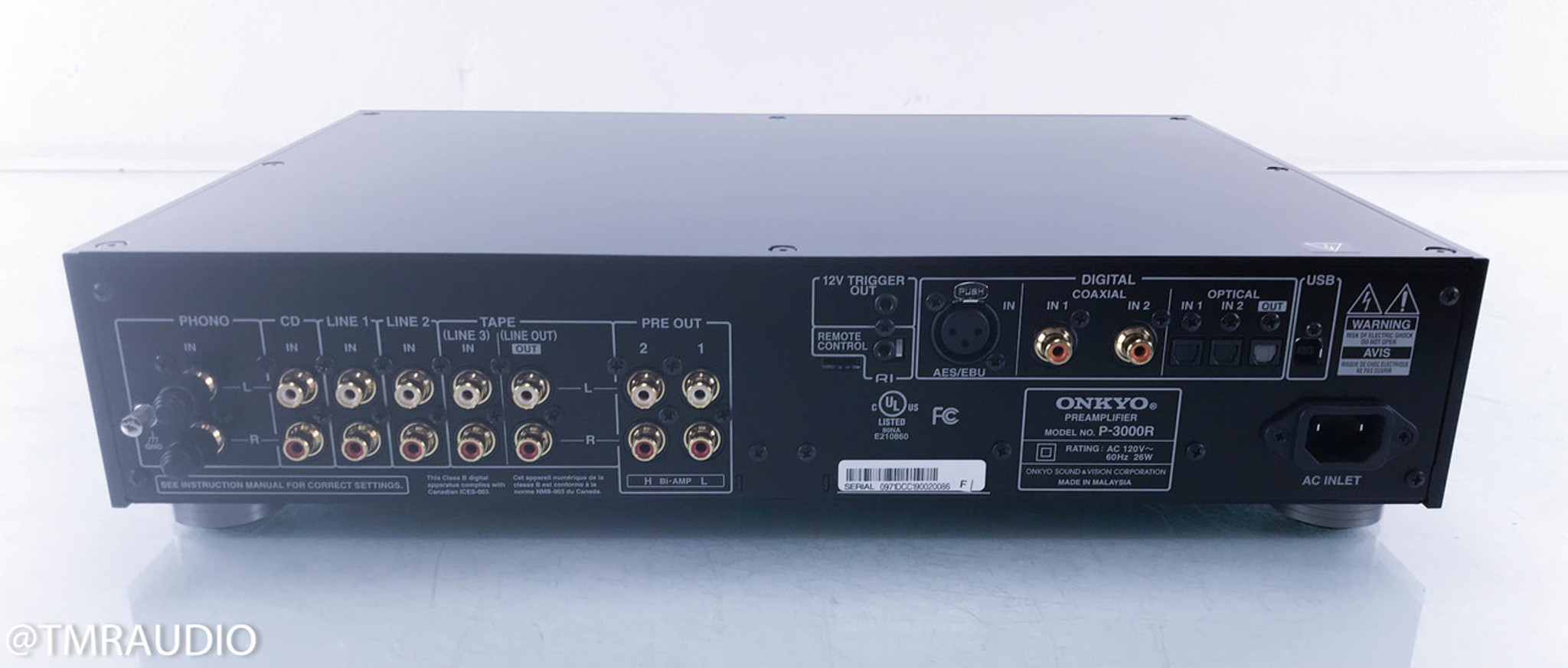 Onkyo P-3000R Stereo Preamplifier; MM Phono; (NEW / Open Box 