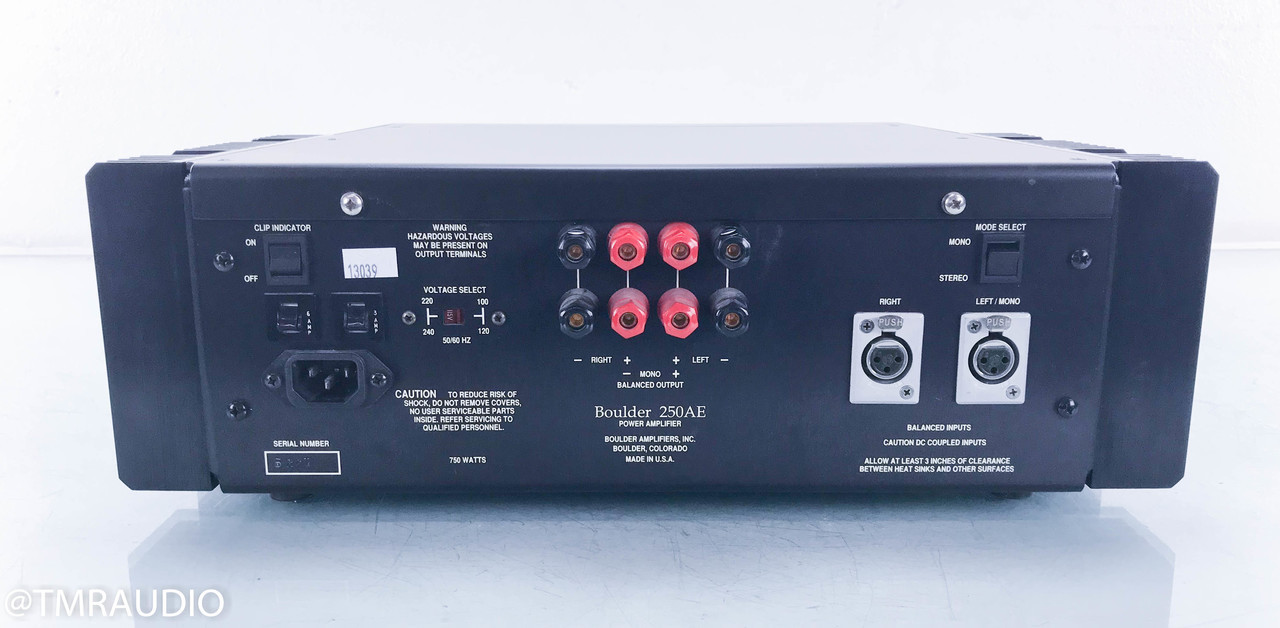 アンプ boulder 250ae Boulder 250AE Balanced Stereo Power Amplifier; Black - The Music Room