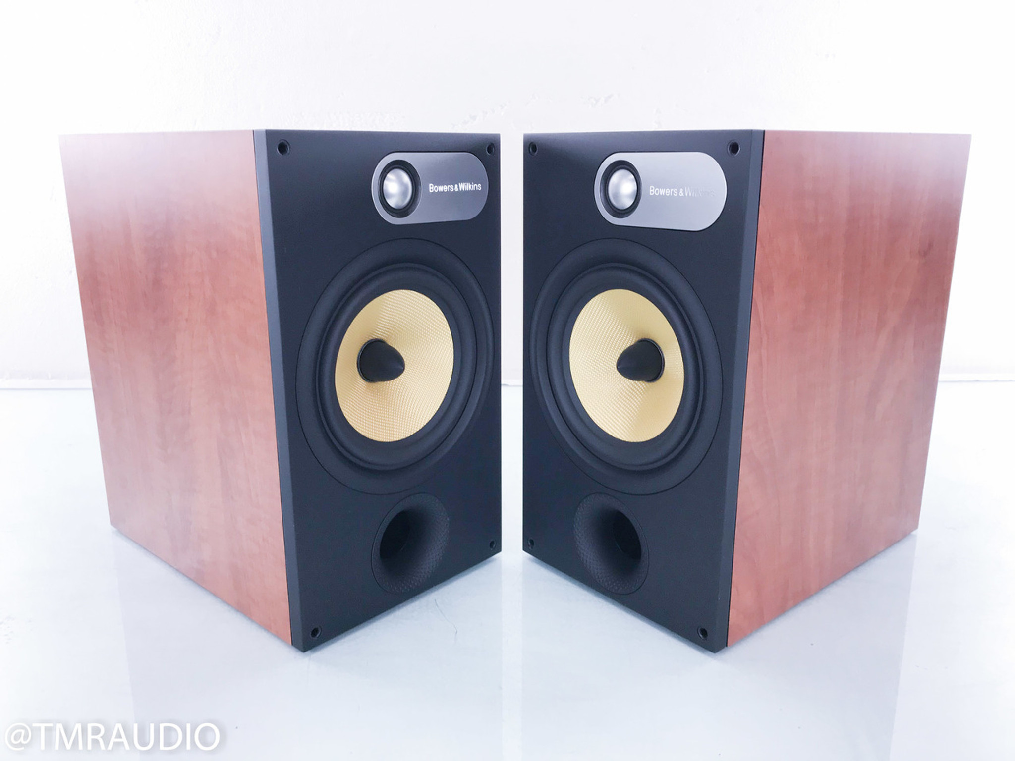 B&W 685 Bookshelf Speakers; Red Cherry Pair