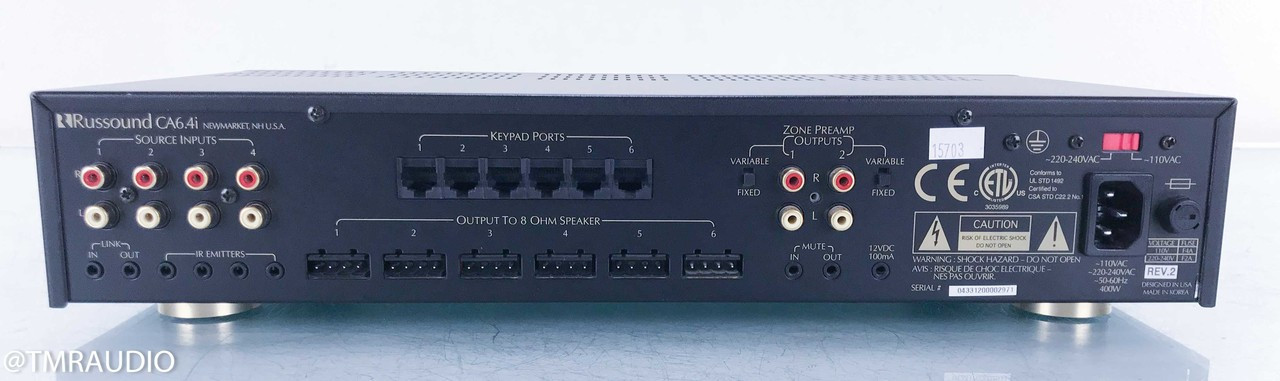 Russound CA6.4i Rev. 2 6-Zone 4 Source Central Controller