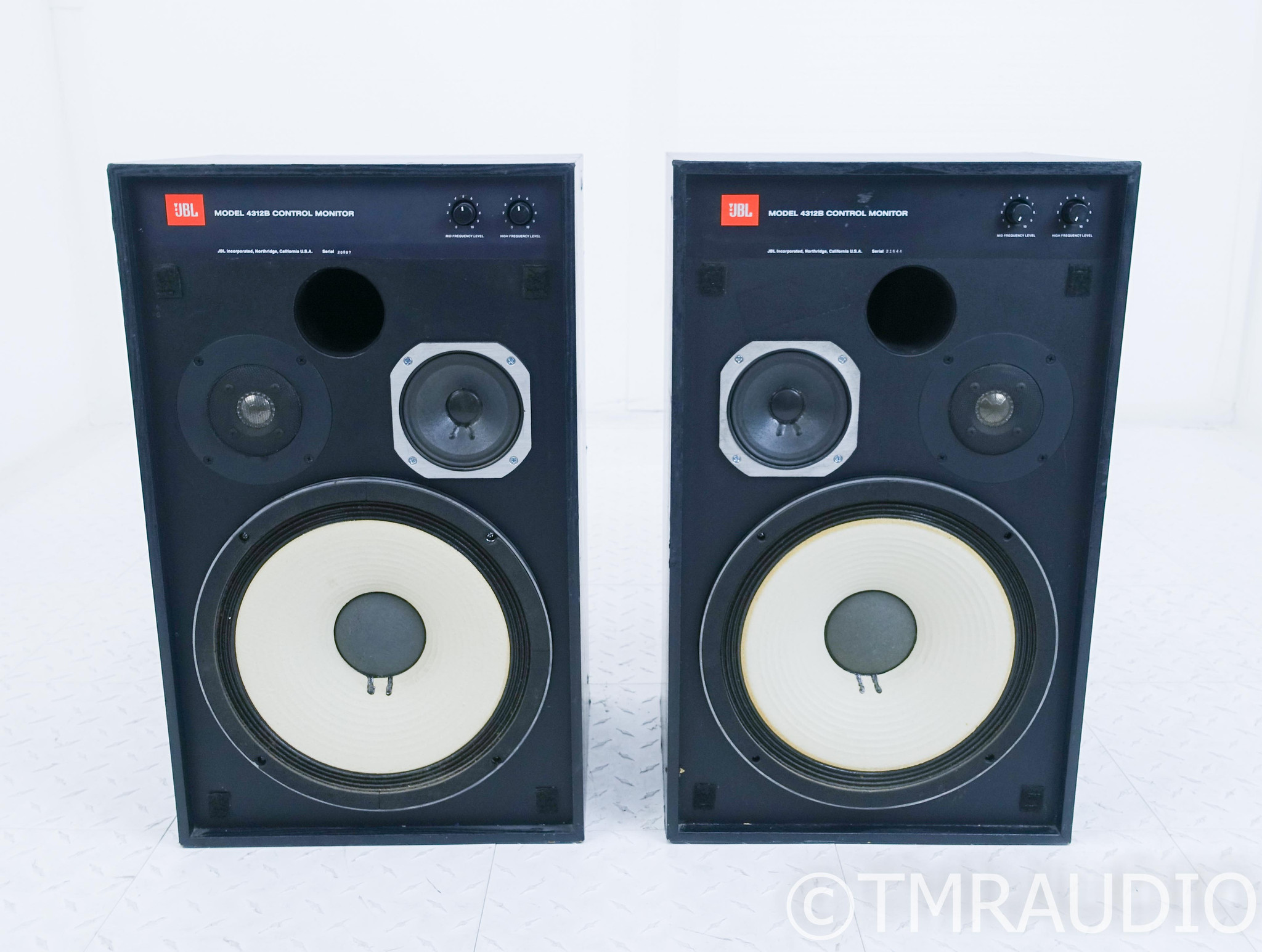 JBL 4312B Vintage Studio Monitor Speakers; Black Oak Pair