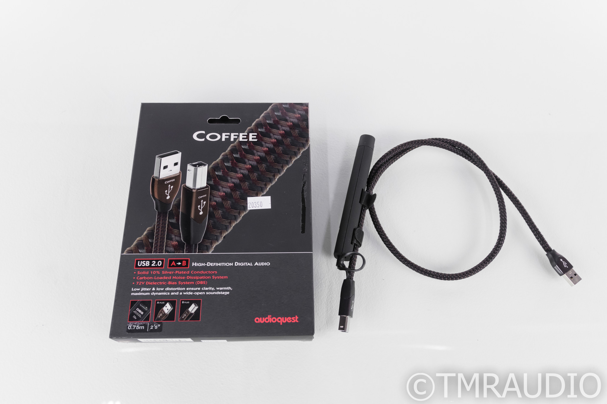 AudioQuest Coffee USB Cable; 0.75m Digital Interconnect; 72v DBS 