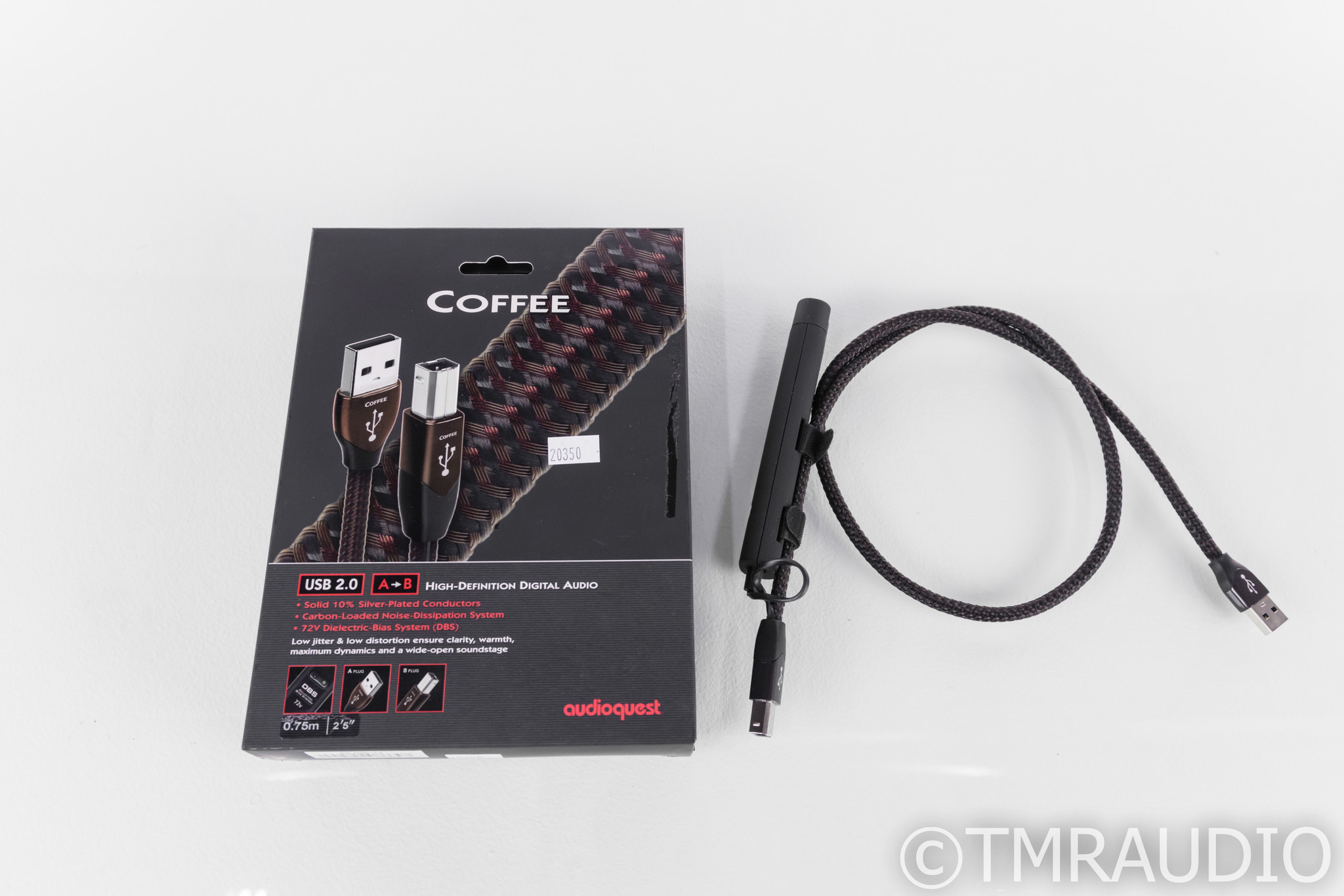 AudioQuest Coffee USB Cable; 0.75m Digital Interconnect; 72v DBS