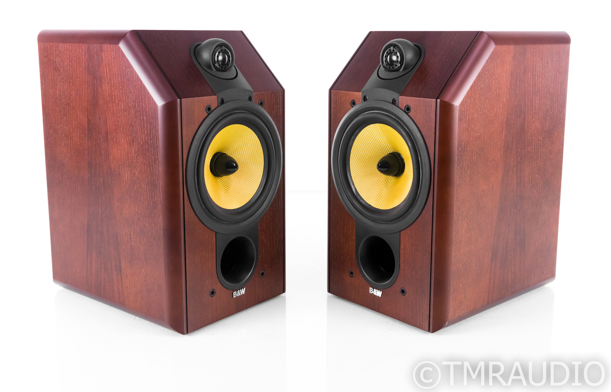 B&W CDM1SE Bookshelf Speakers; Red Ash Pair; CDM-1SE