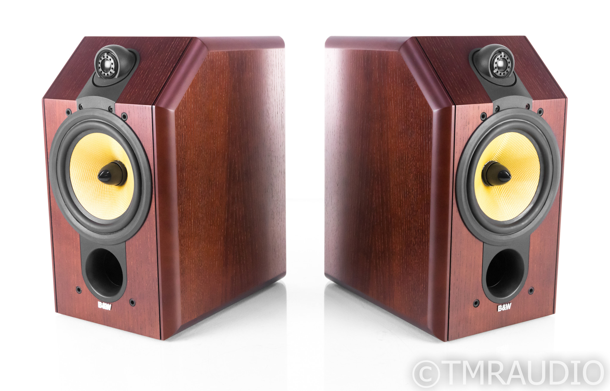 B&W CDM1SE Bookshelf Speakers; Red Ash Pair; CDM-1SE