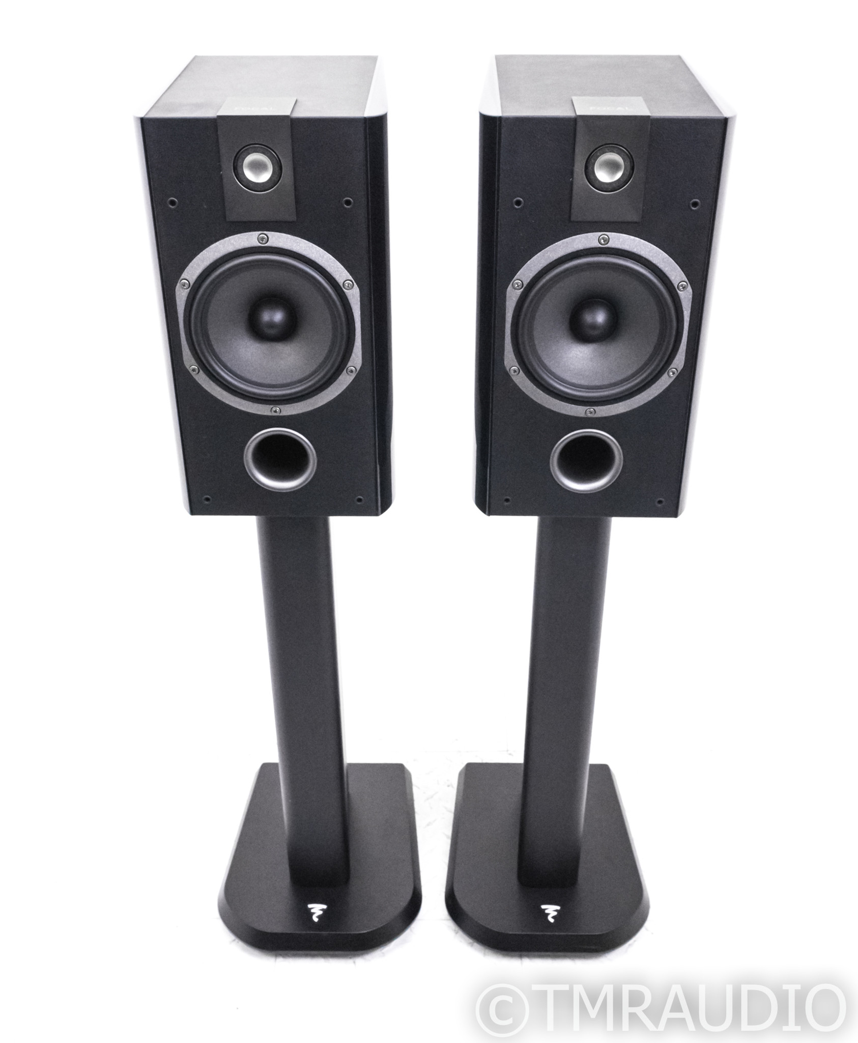 Focal Chorus 706 Bookshelf Speakers; Gloss Black Pair w/ Stands