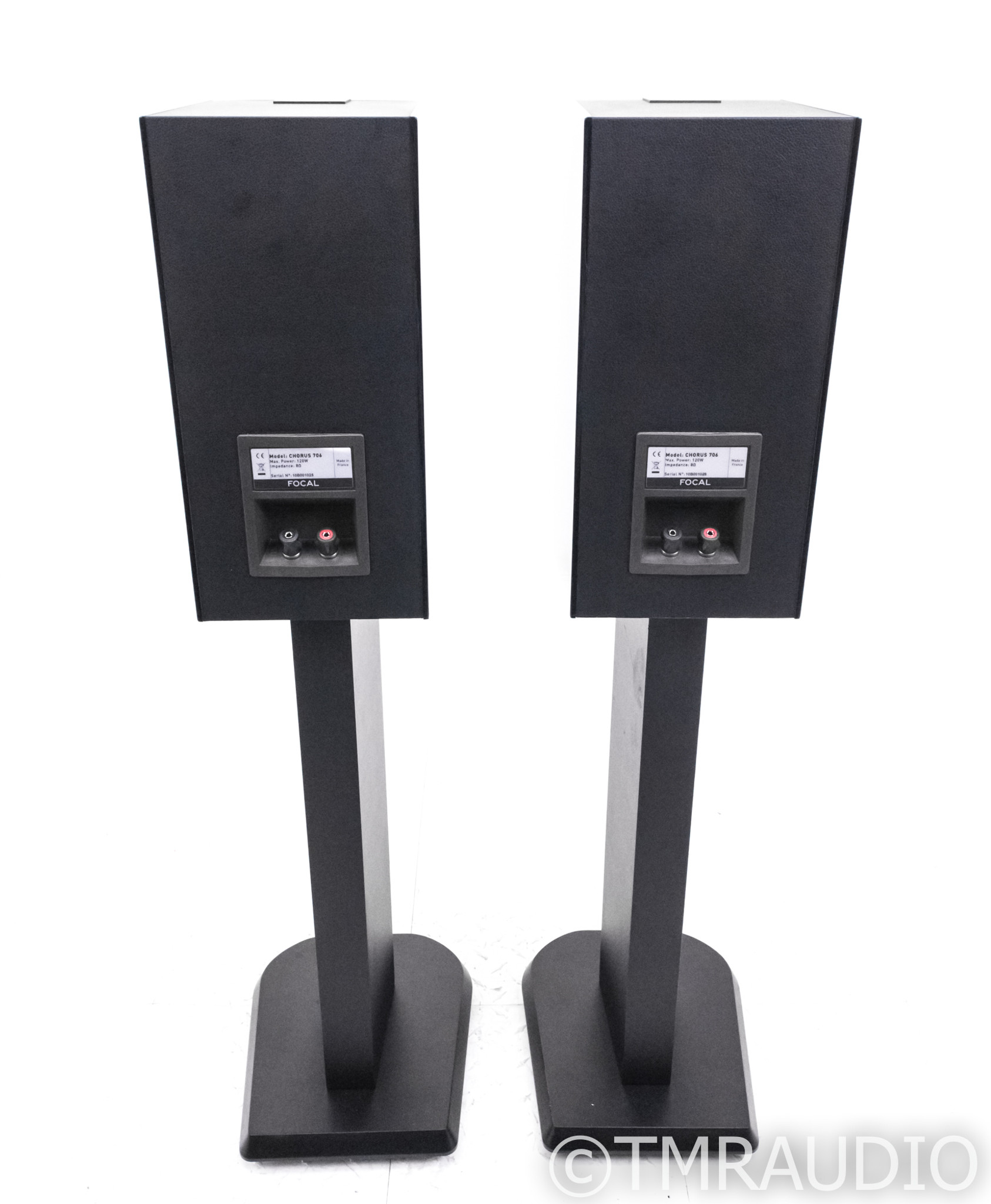 Focal Chorus 706 Bookshelf Speakers; Gloss Black Pair w/ Stands