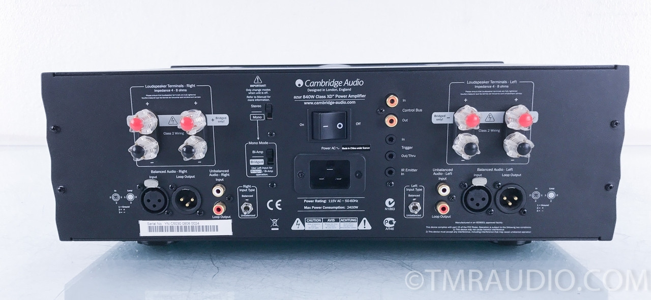 Cambridge Audio AZUR 840W Class XD Stereo Power Amplifier; Black The