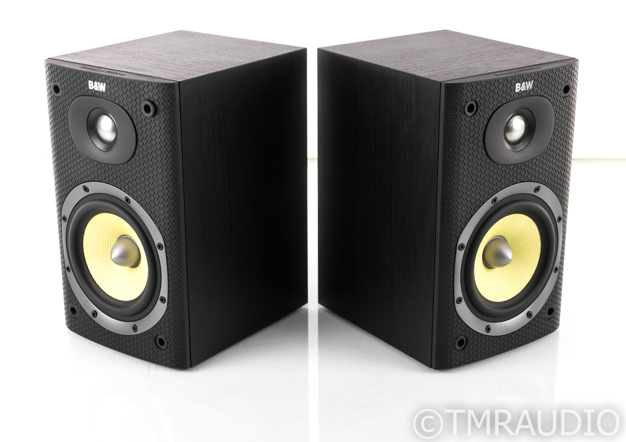 B&W DM600 S3 Bookshelf Speakers; Black Ash Pair; DM-600 (SOLD2)