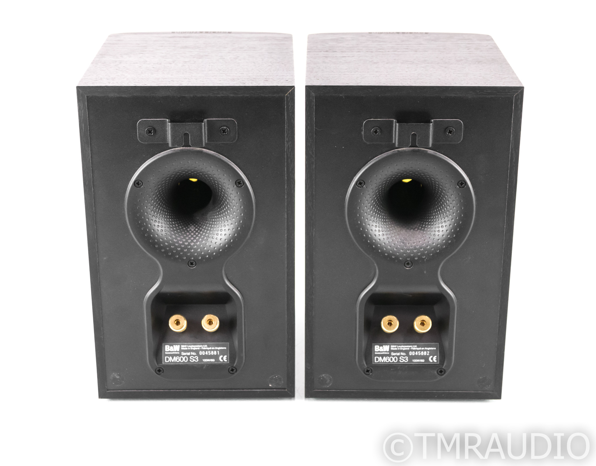 B&W DM600 S3 Bookshelf Speakers; Black Ash Pair; DM-600 (SOLD2)