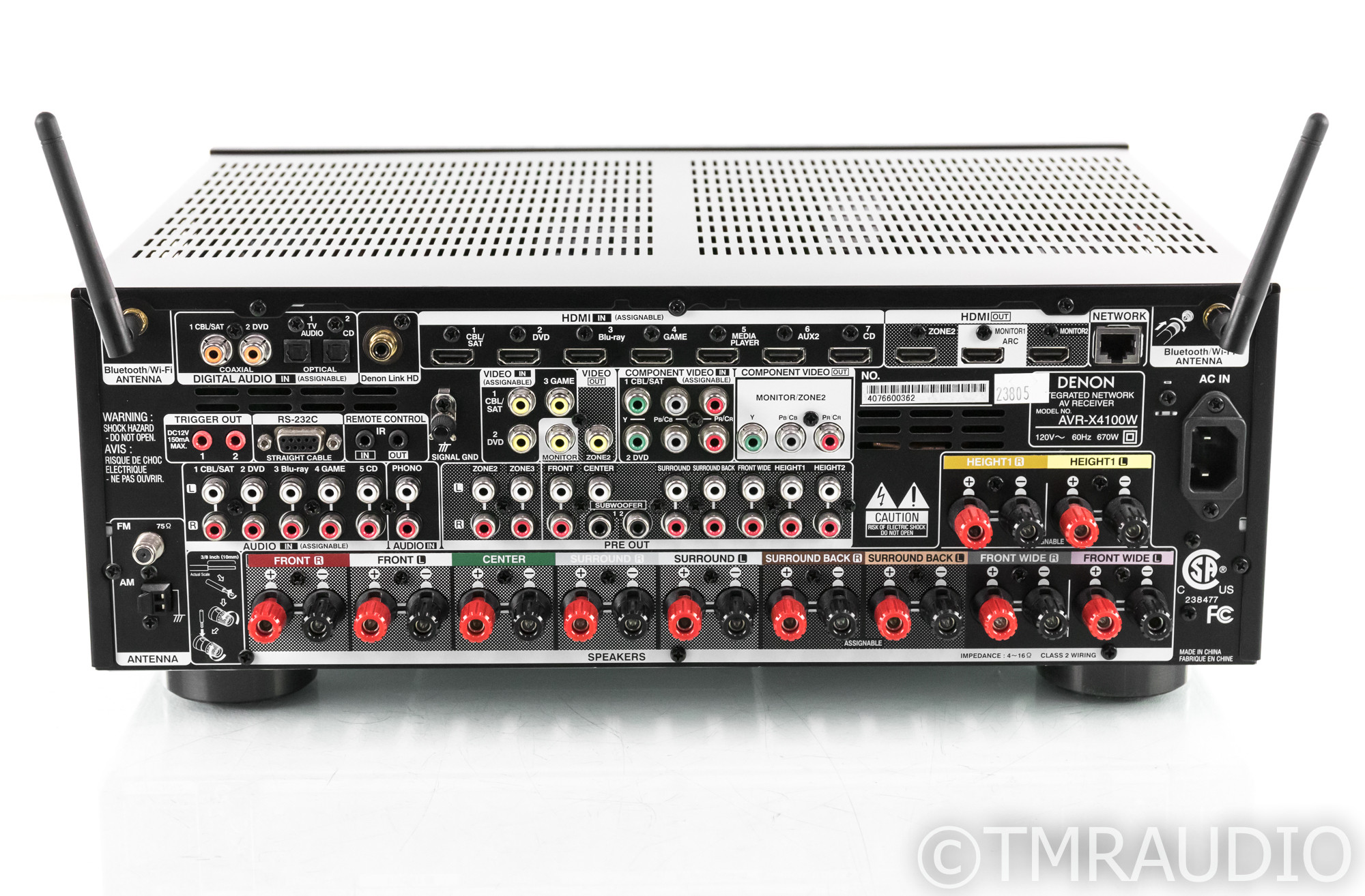 Denon AVR-X4100W 7.2 Channel Home Theater Receiver; AVR4100W