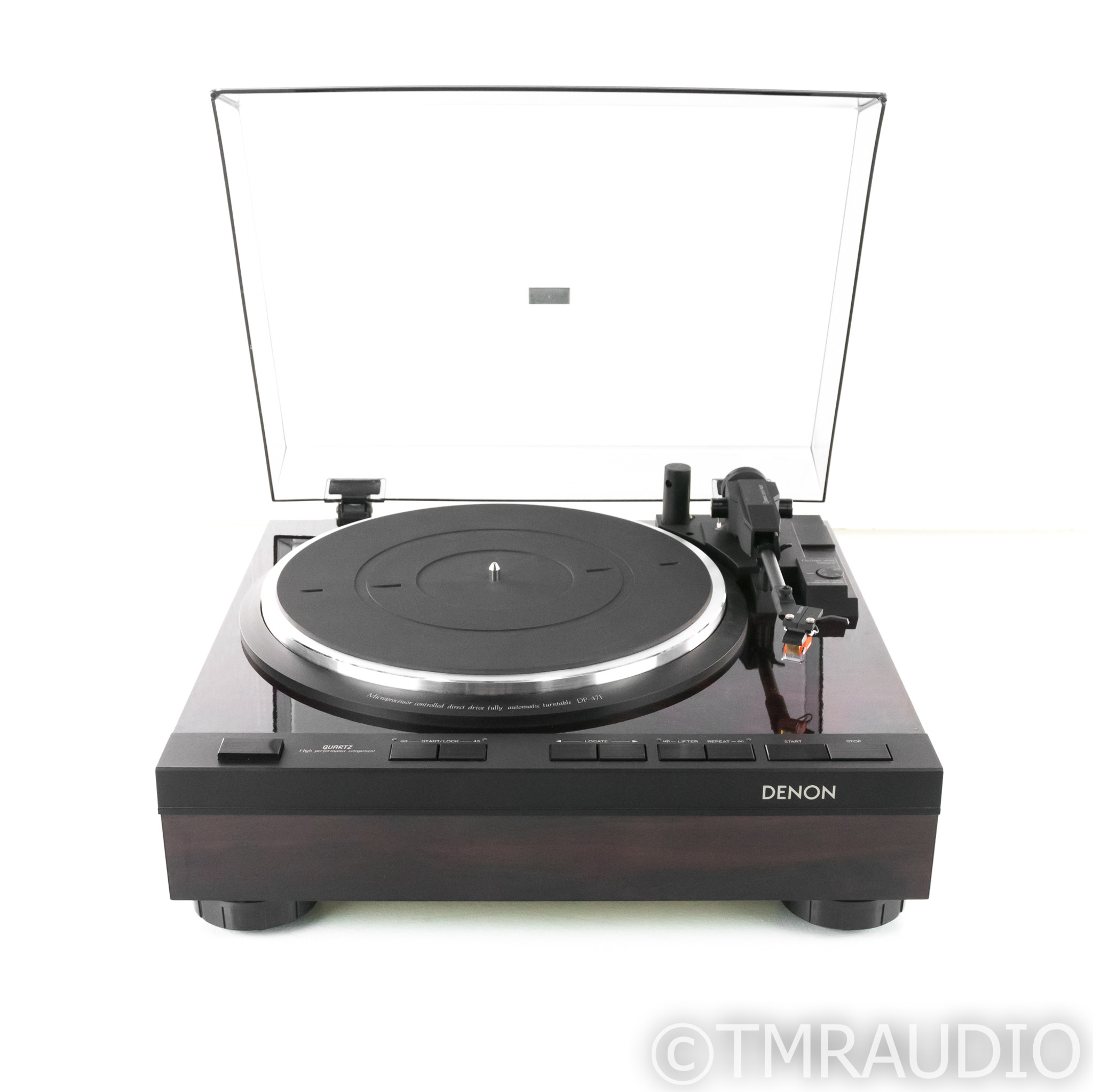 Denon DP-47F Direct Drive Turntable; DP47F; Audio Technica AT130E MM  Cartridge