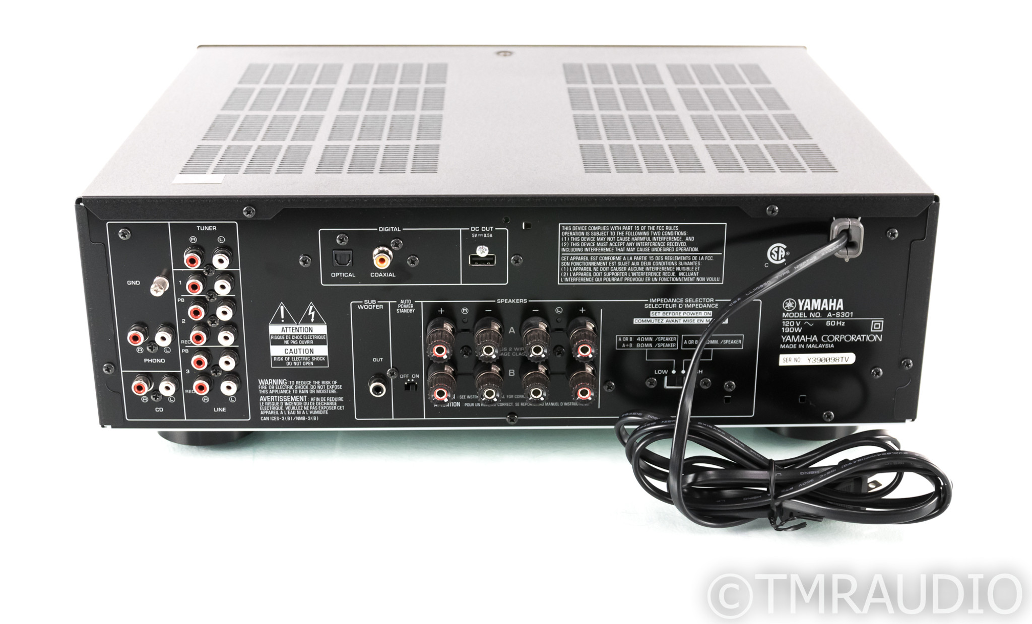 Yamaha A-S301 Stereo Integrated Amplifier; AS301; MM Phono; Remote