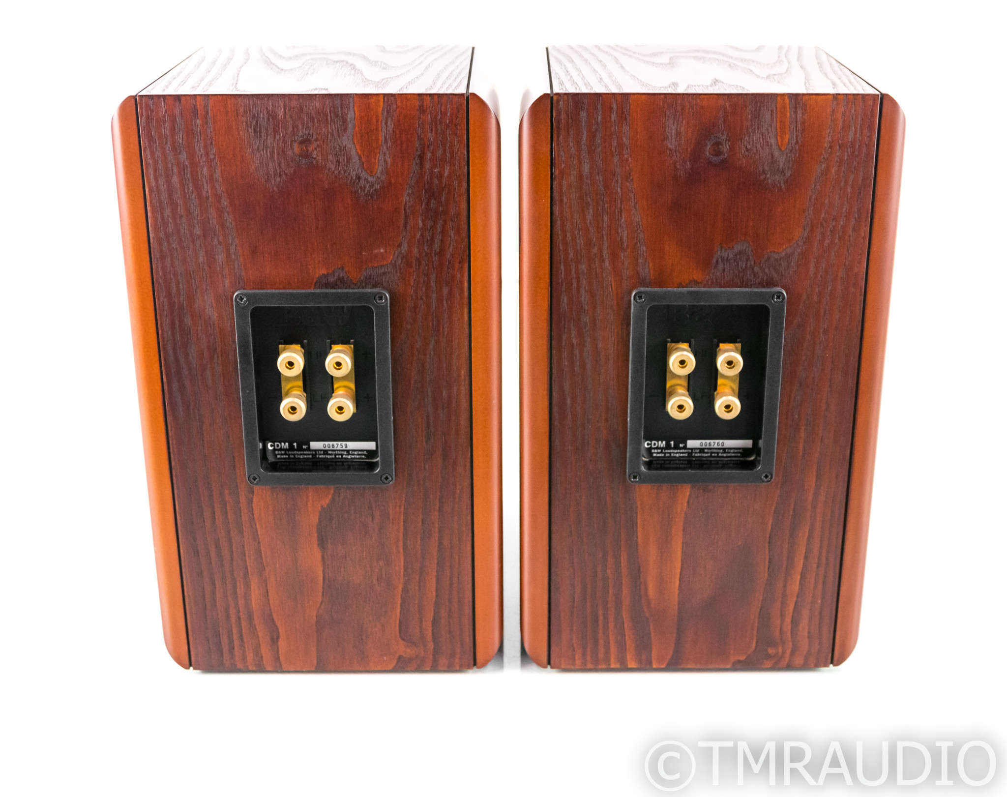 B&W CDM1 Bookshelf Speakers; Red Ash Pair; CDM-1 - The Music