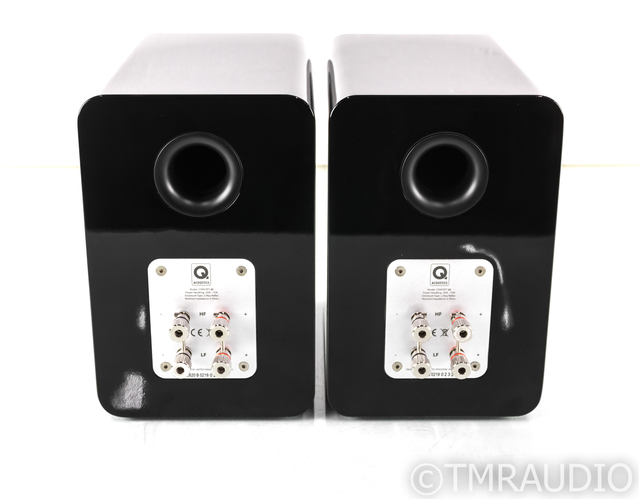 Q Acoustics Concept 20 Bookshelf Speakers; Piano Black Pair - The