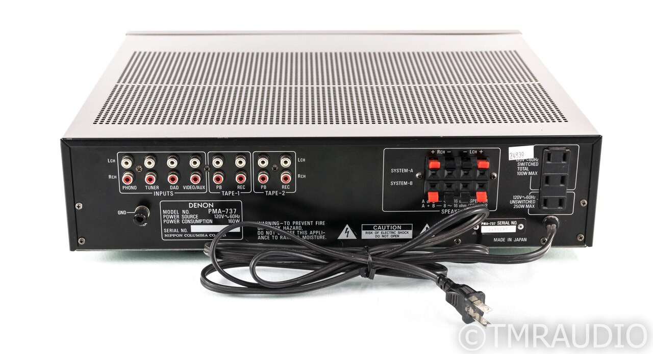 Denon PMA-737 Vintage Stereo Integrated Amplifier; MM/MC Phono