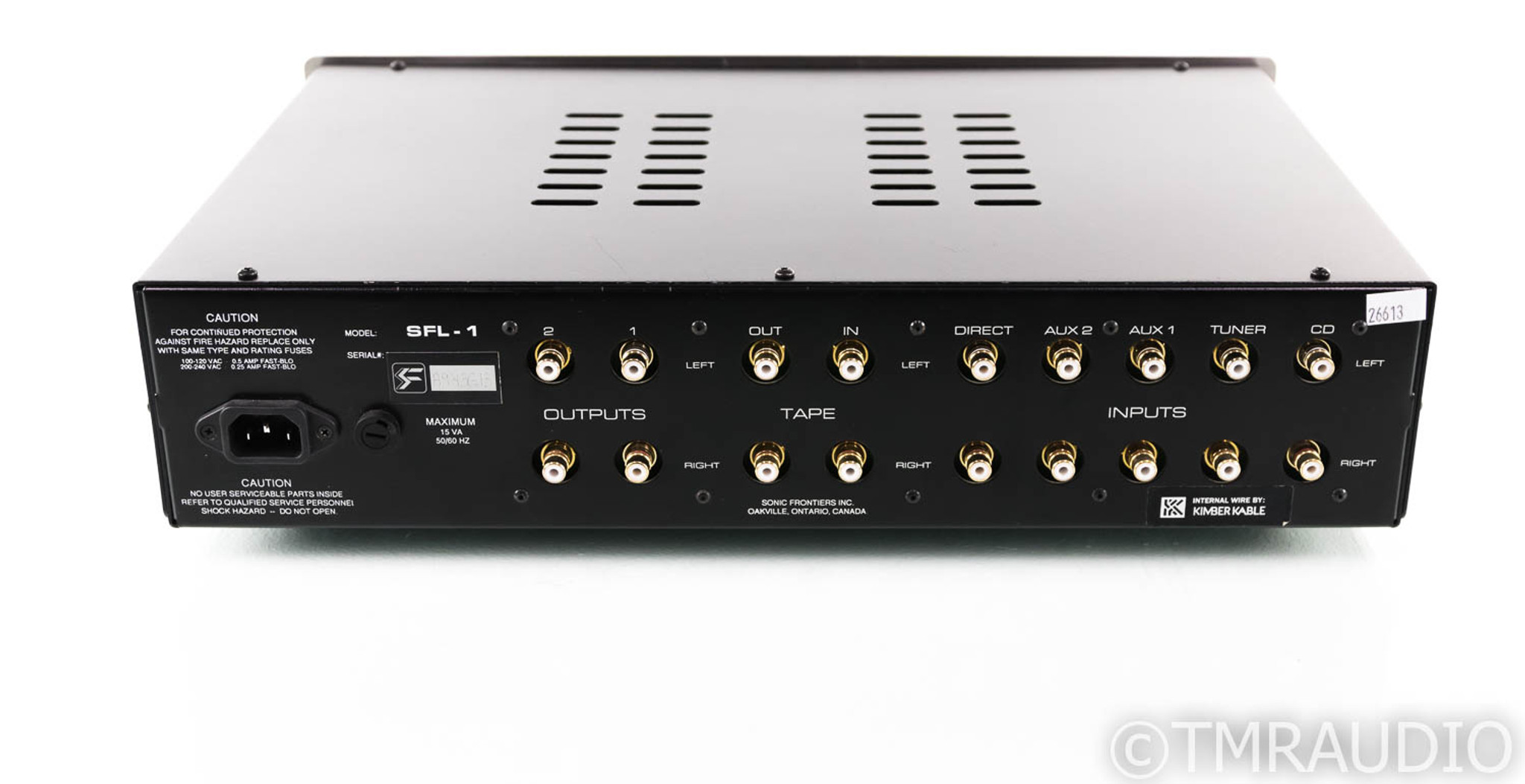 Sonic Frontiers SFL-1 Stereo Tube Preamplifier; SFL1; Recapped; Upgrades