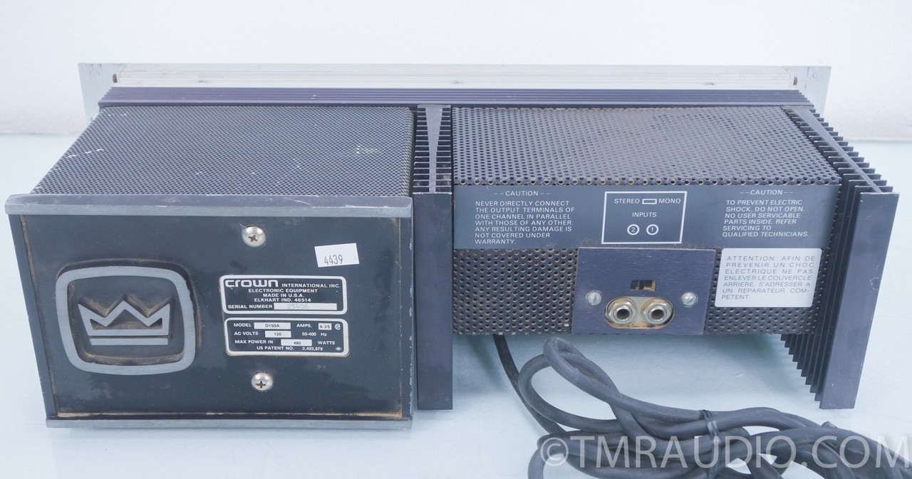Crown D150a Stereo or Mono Power Amplifier