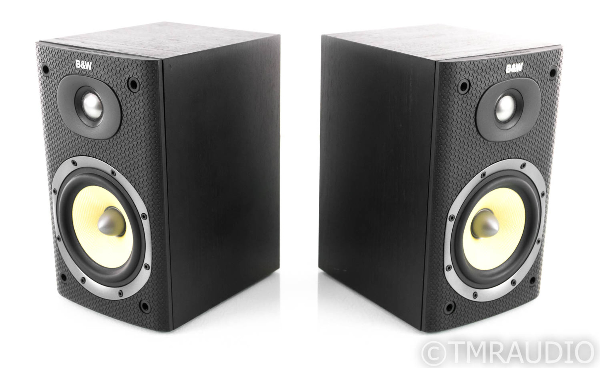 B&W DM600 S3 Bookshelf Speakers; Black Ash Pair; DM-600