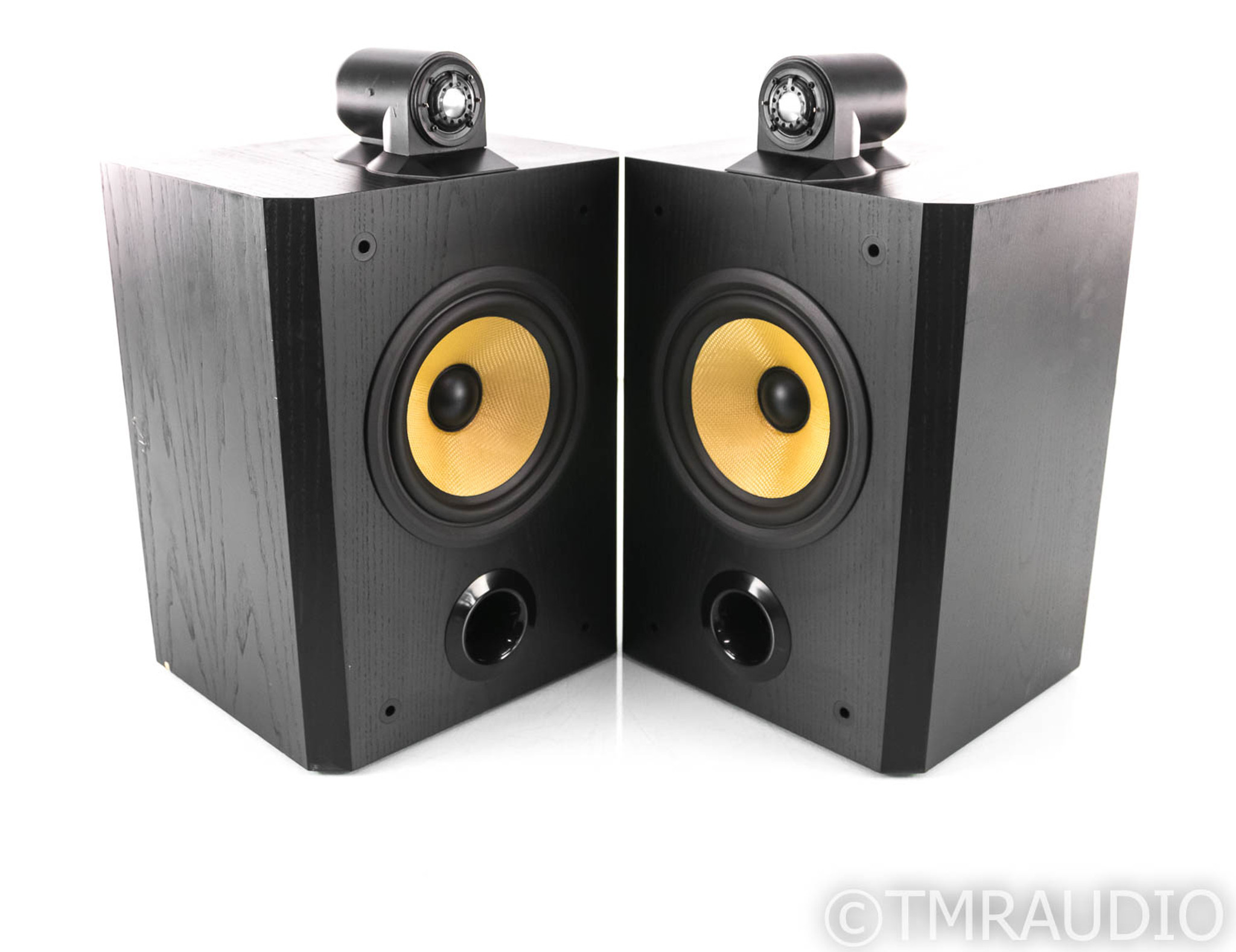 B&W Matrix 805 Bookshelf Speakers; Black Ash Pair