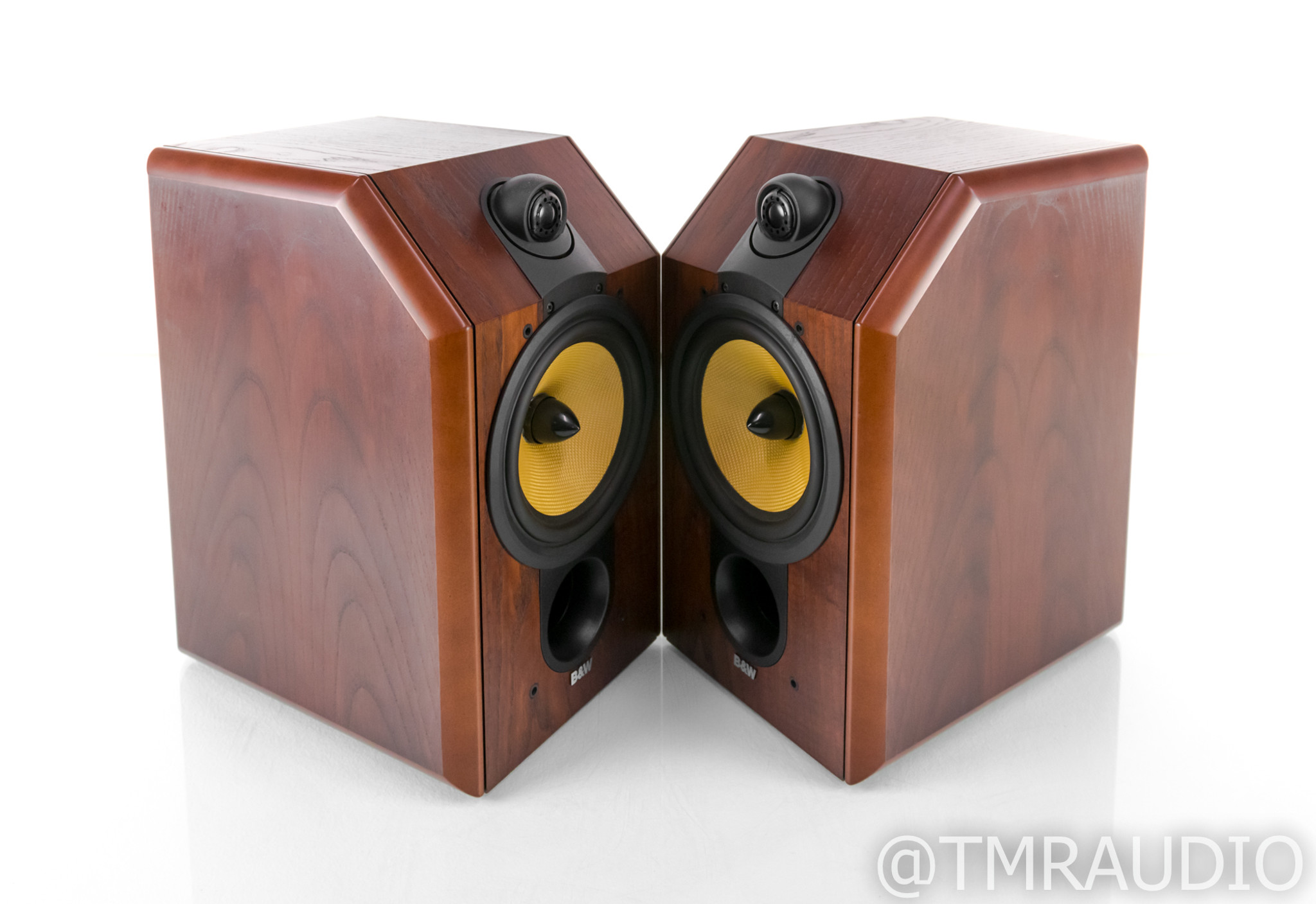 B&W CDM1SE Bookshelf Speakers; Red Ash Pair; CDM-1SE; Special Edition