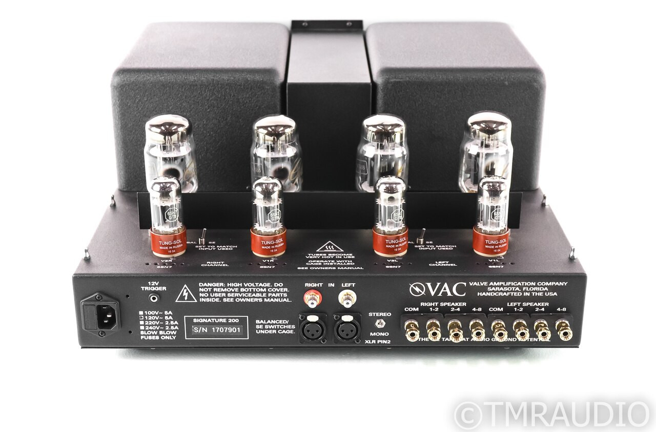 VAC Signature 200 iq Stereo Tube Power Amplifier; 200iq; Silver The