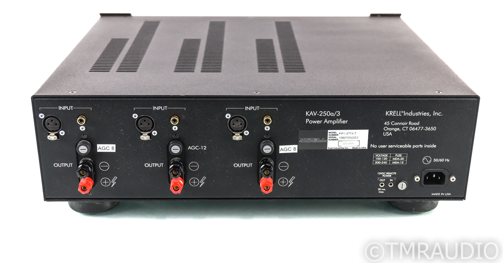 Krell KAV-250a/3 3 Channel Power Amplifier; KAV250a/3