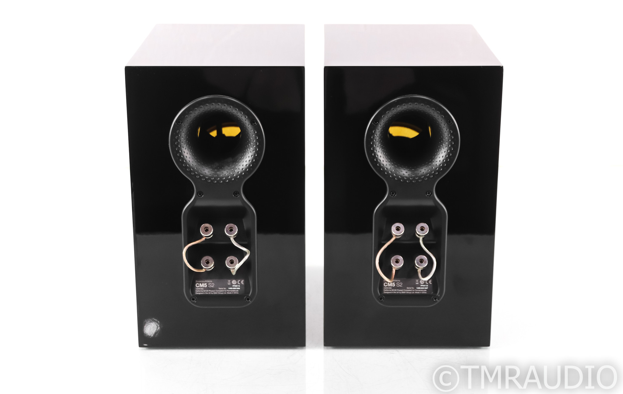 B&W CM5 S2 Bookshelf Speakers; Gloss Black Pair; CM-5 S2