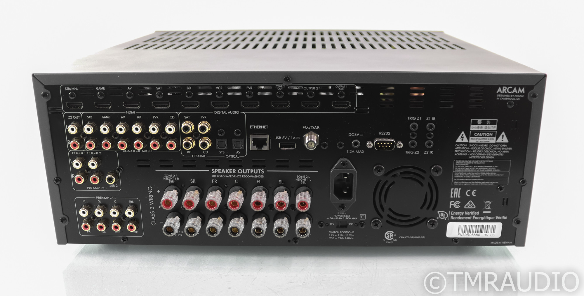 Arcam FMJ AVR390 7.2 Channel Home Theater Receiver; AVR390; Remote; 4K UHD The Music Room