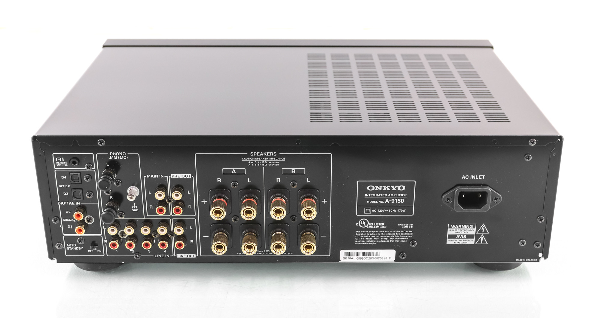 Onkyo A-9150 Stereo Integrated Amplifier; MM/MC Phono; A9150