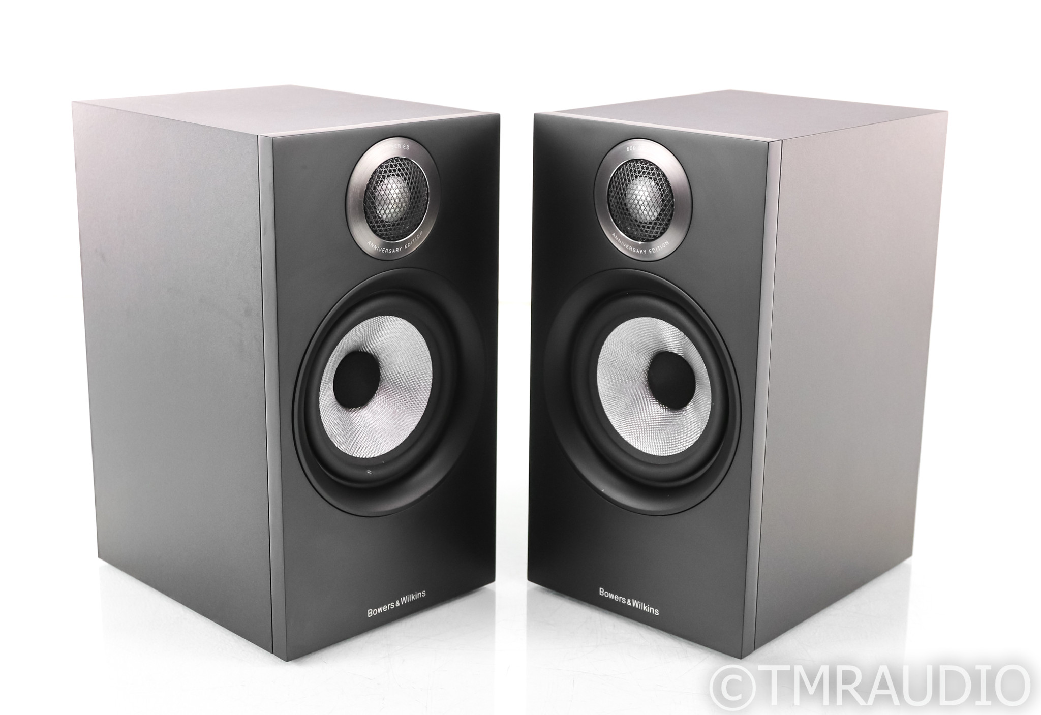 B&W 607 S2 Anniversary Edition Bookshelf Speakers; Matte Black Pair; 607S2