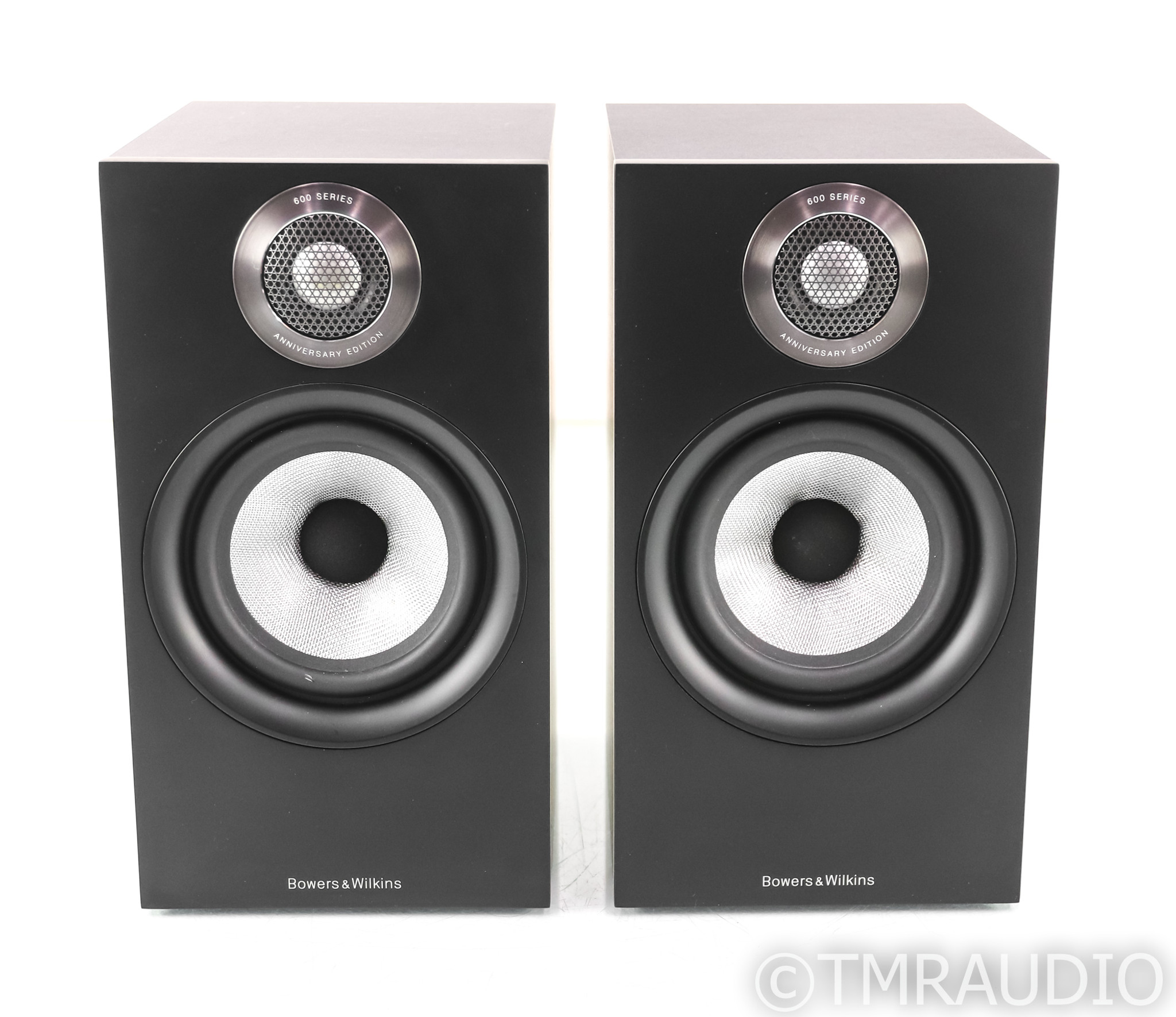 B&W 607 S2 Anniversary Edition Bookshelf Speakers; Matte Black Pair; 607S2