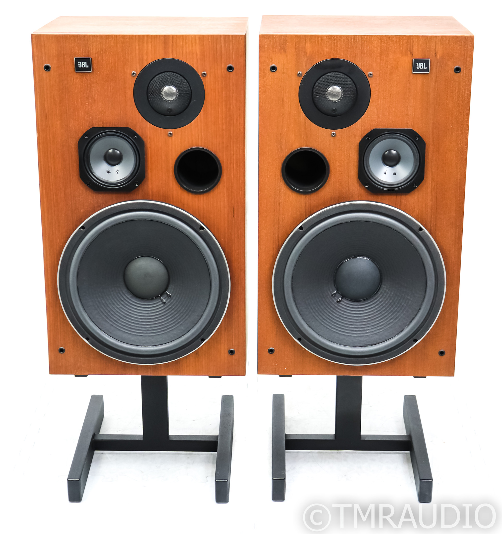 JBL 120Ti Vintage Speakers; 120-Ti; Oiled Teak Pair w/ Stands and Boxes;  Mint