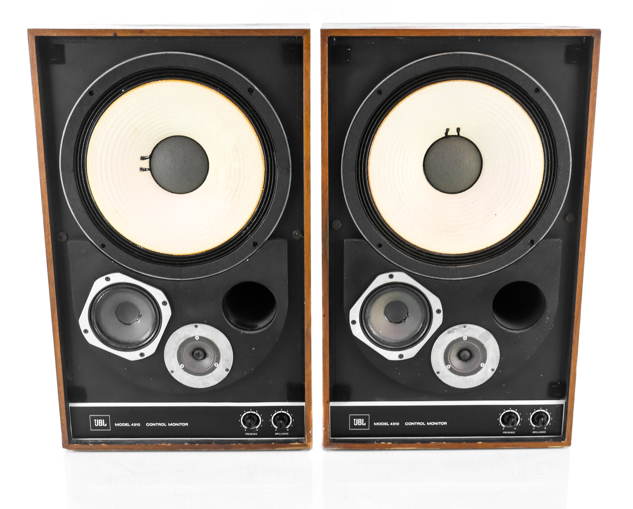 JBL 4310WX Vintage Studio Monitor Speakers; Oiled Walnut Pair; Consecutive  SN