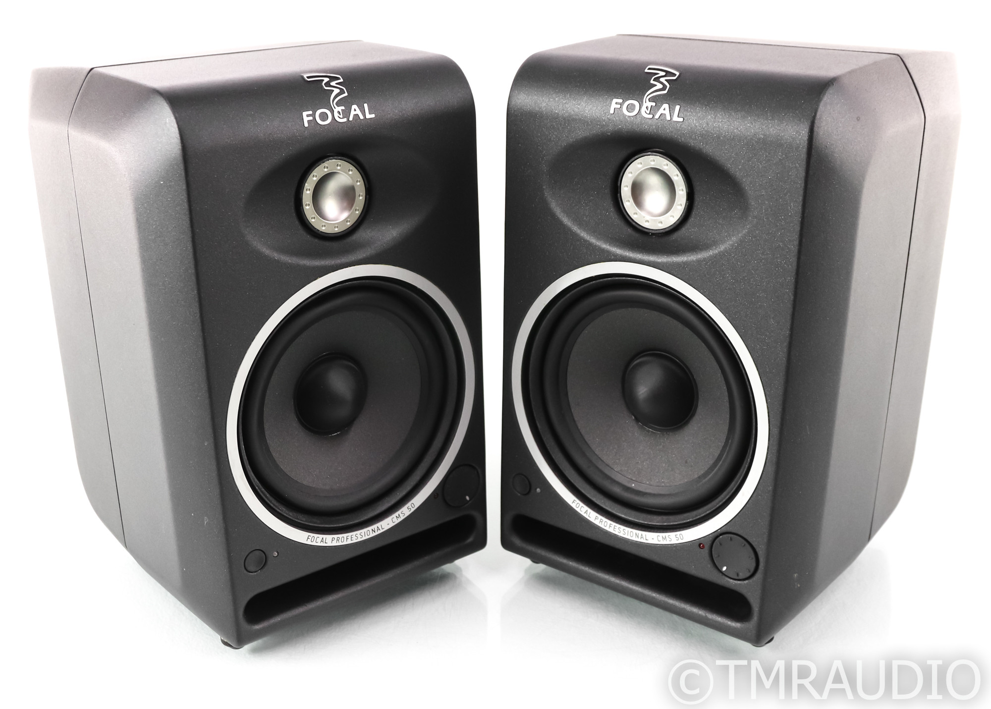 Focal CMS-50 Powered Bookshelf Speakers; Black Pair; CMS50 - The