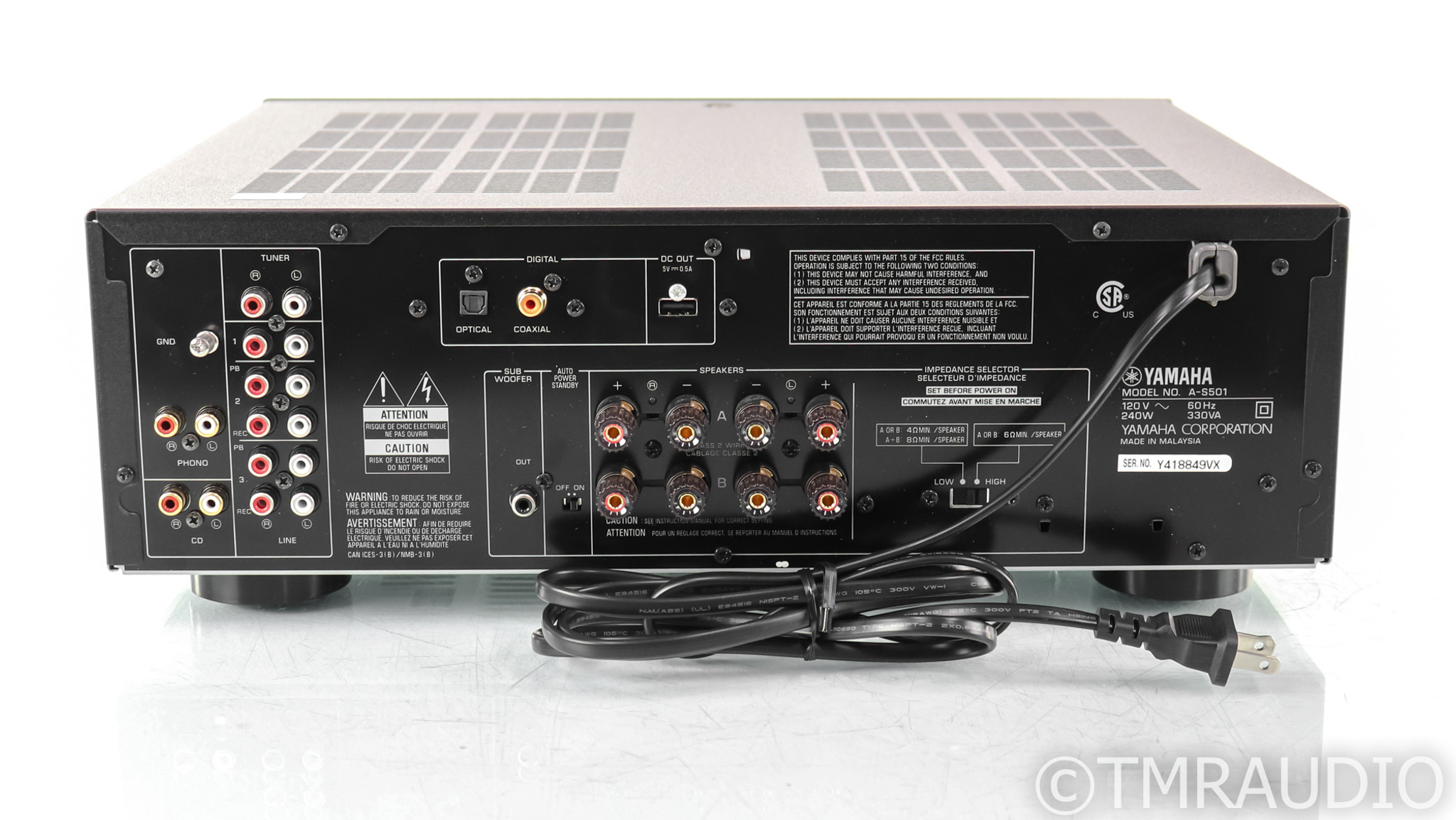 Yamaha A-S501 Stereo Integrated Amplifier; AS501; MM Phono