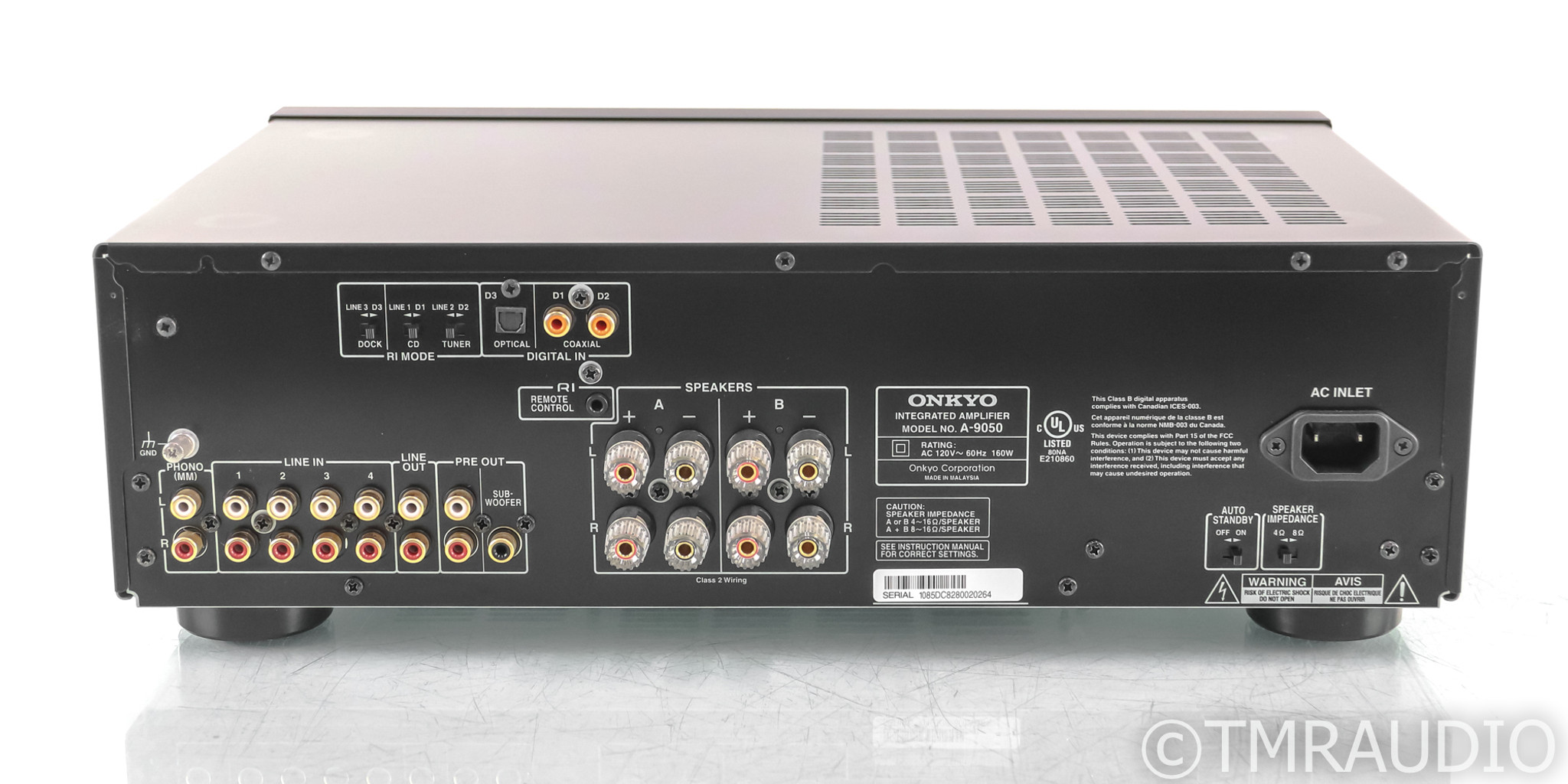 Onkyo A-9050 Stereo Integrated Amplifier; A9050; Black; Remote