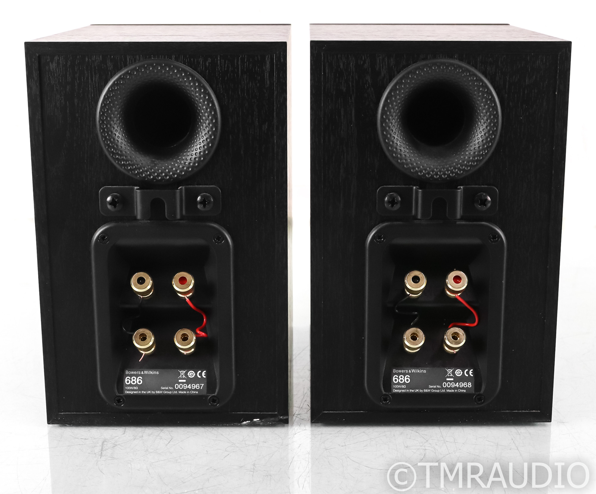 B&W 686 Bookshelf Speakers; Black Ash Pair The Music Room