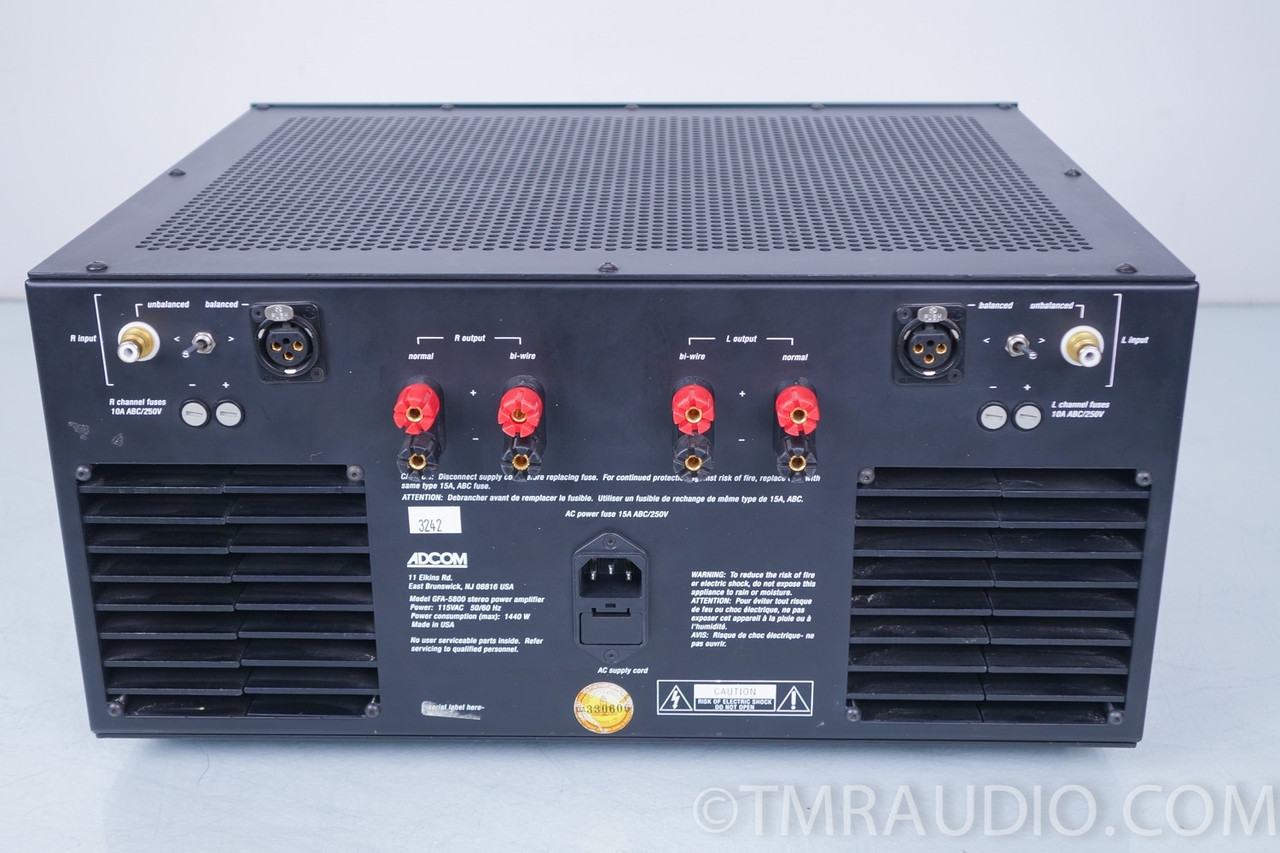 GFA5800 Stereo Power Amplifier; Nelson Pass Design The Music Room
