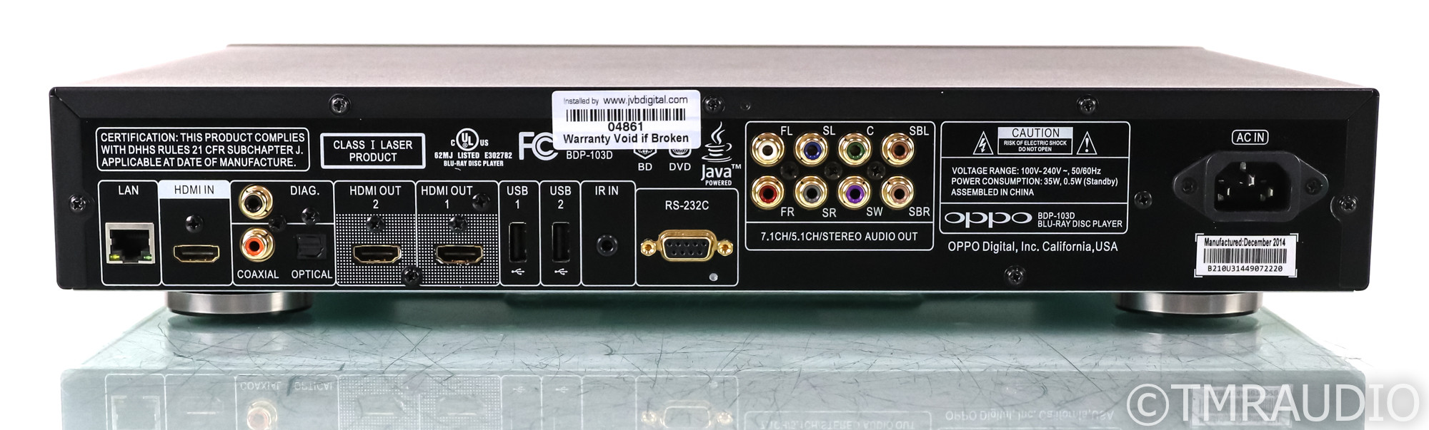 Oppo BDP103D Universal BluRay Player; BDP103D; Darbee Edition; Region