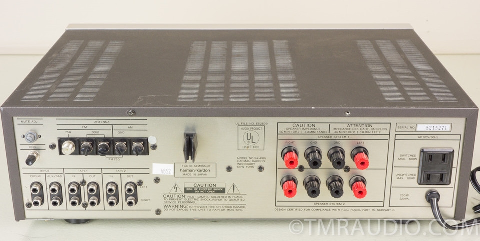 Harman Kardon hk 490i Vintage Stereo AM / FM Receiver The Music Room