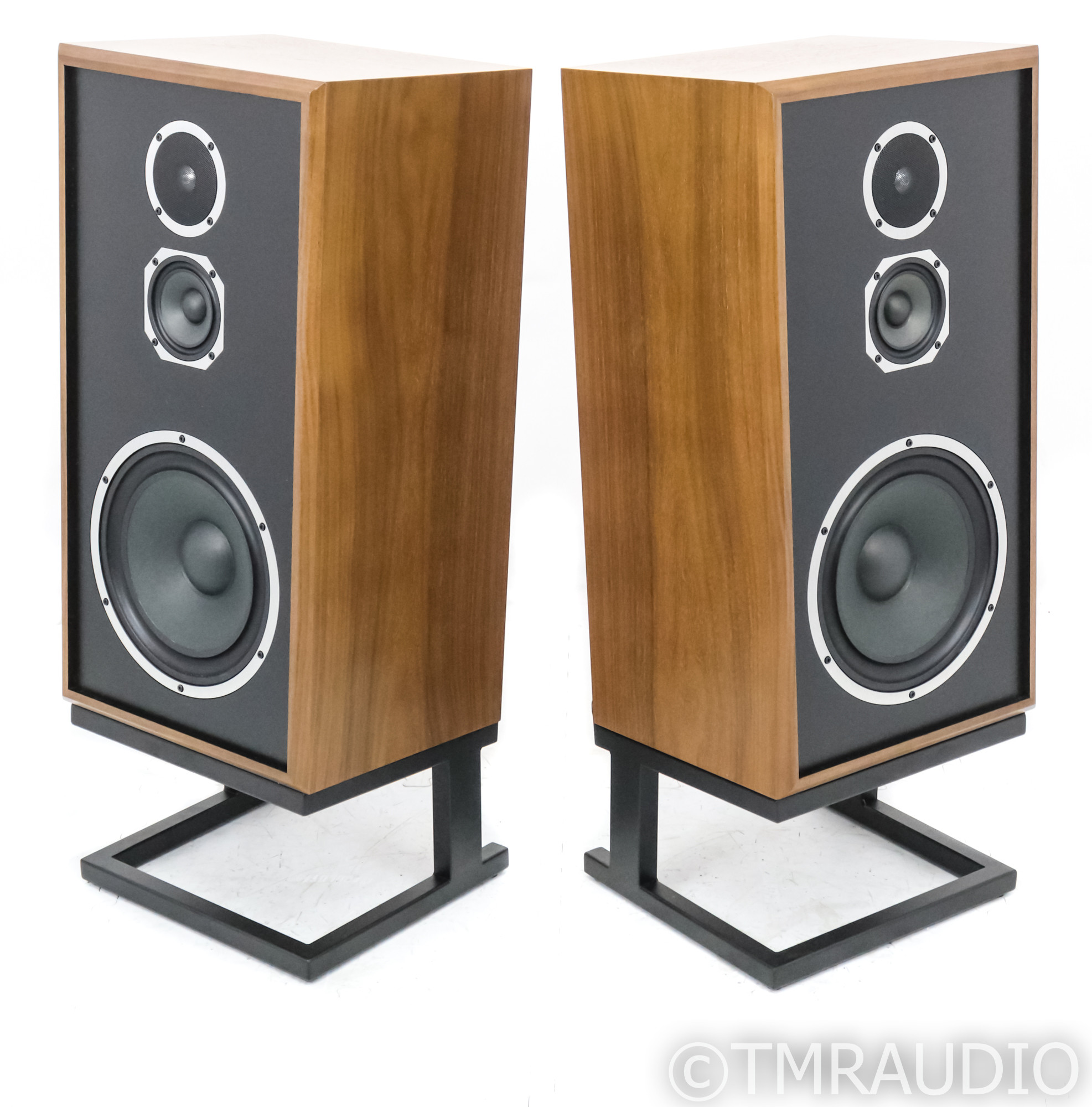 KLH Model 5 Floorstanding Speakers; Walnut Pair w/ Stands The Music Room