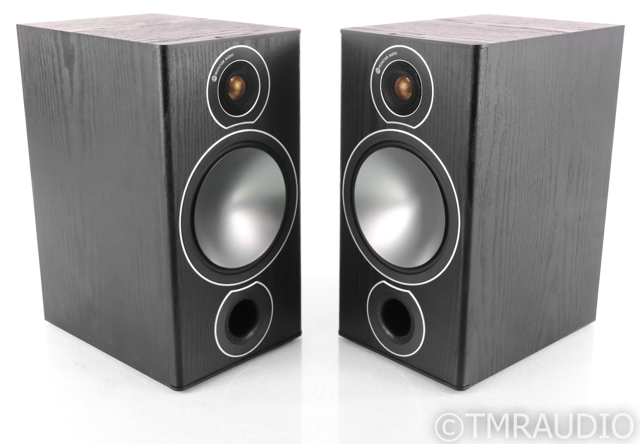 Bronze Bookshelf Speakers; Black Pair - The Music Room