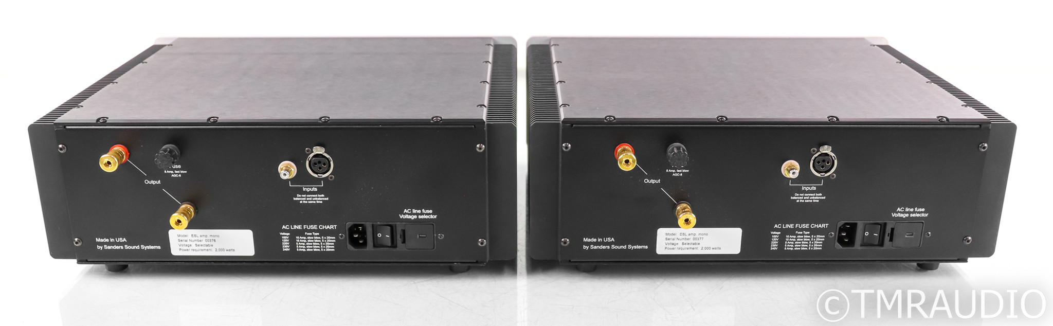 Sanders ESL Mono Power Amplifier; Silver Pair (SOLD) The Music Room