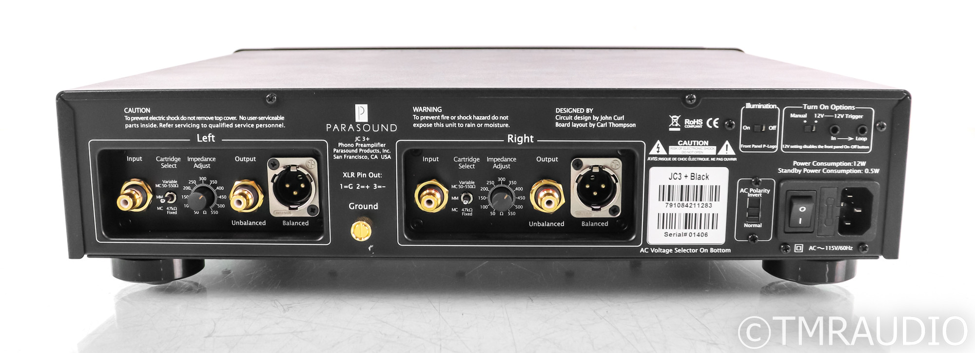 Parasound Halo JC 3+ MM / MC Phono Preamplifier; Black; JC3 plus The