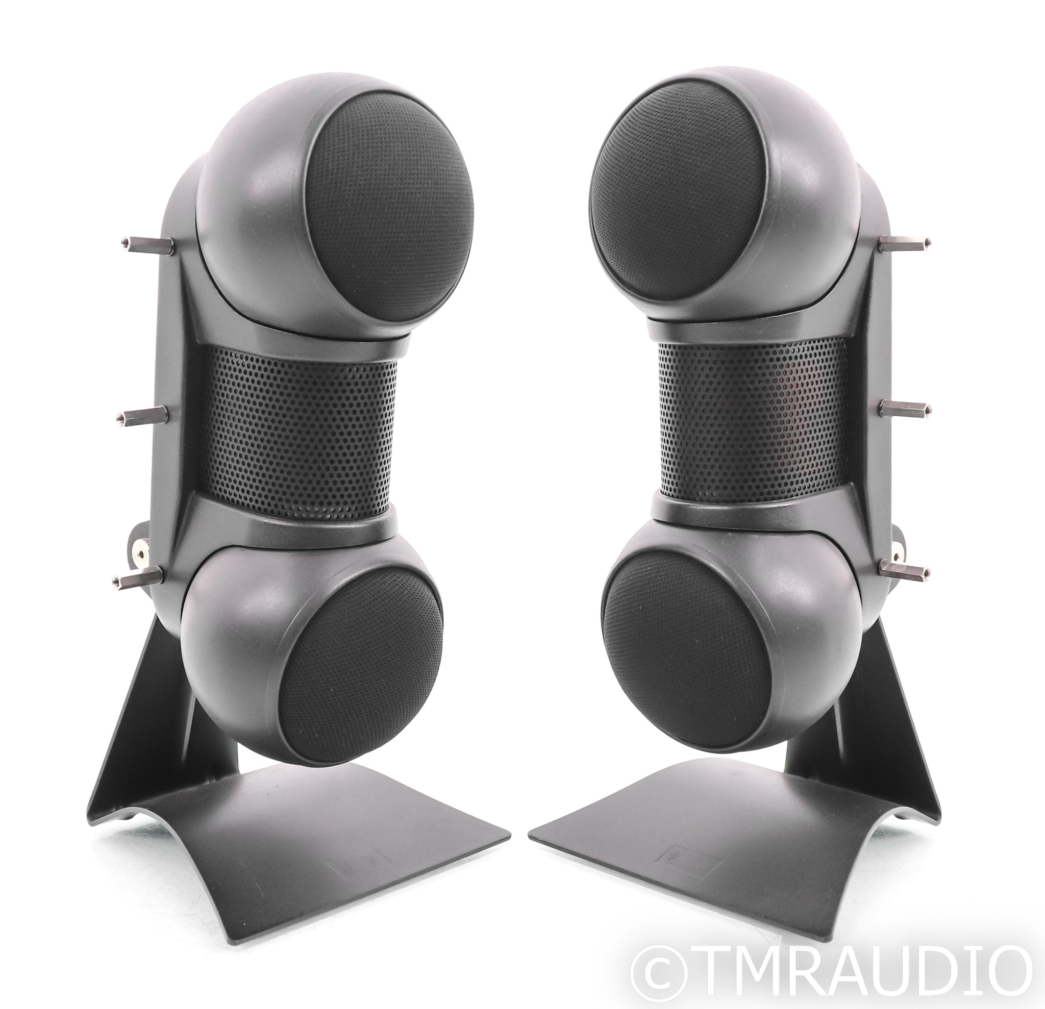 Anthony Gallo Acoustics Due Bookshelf / Desktop Speakers; Black Pair w/  Stands