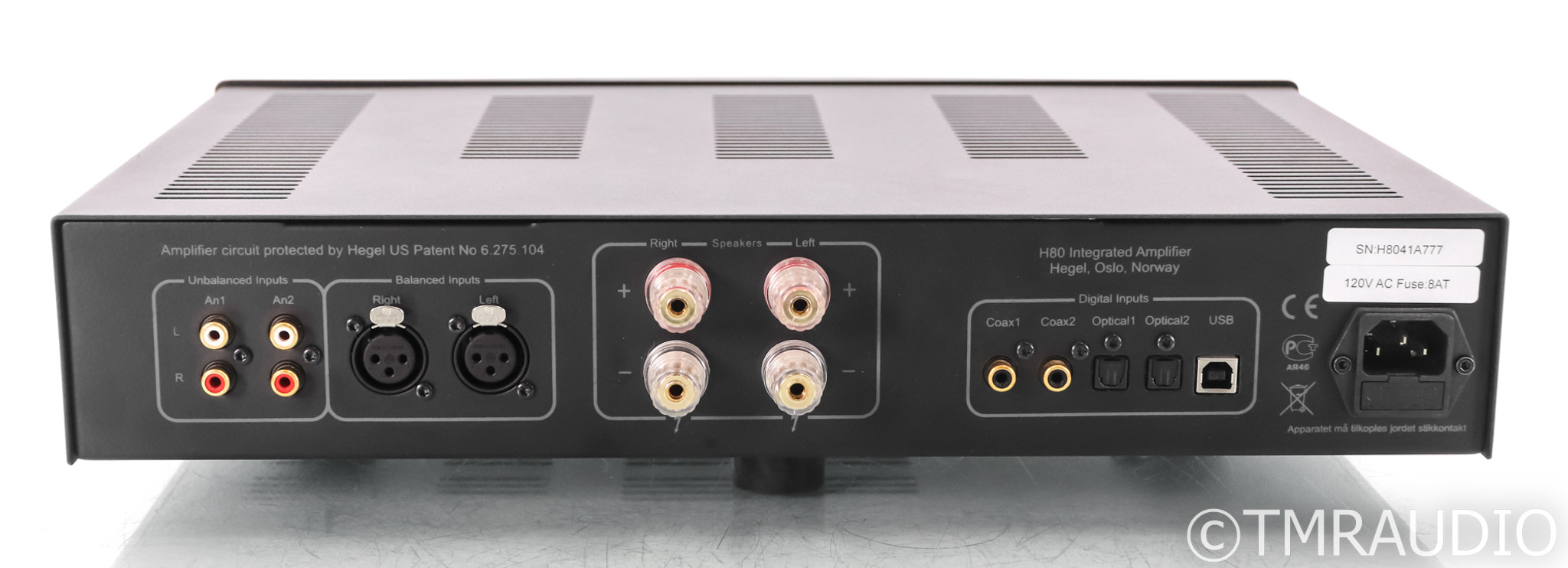 Hegel H80 Stereo Integrated Amplifier; Black; Remote - The Music Room