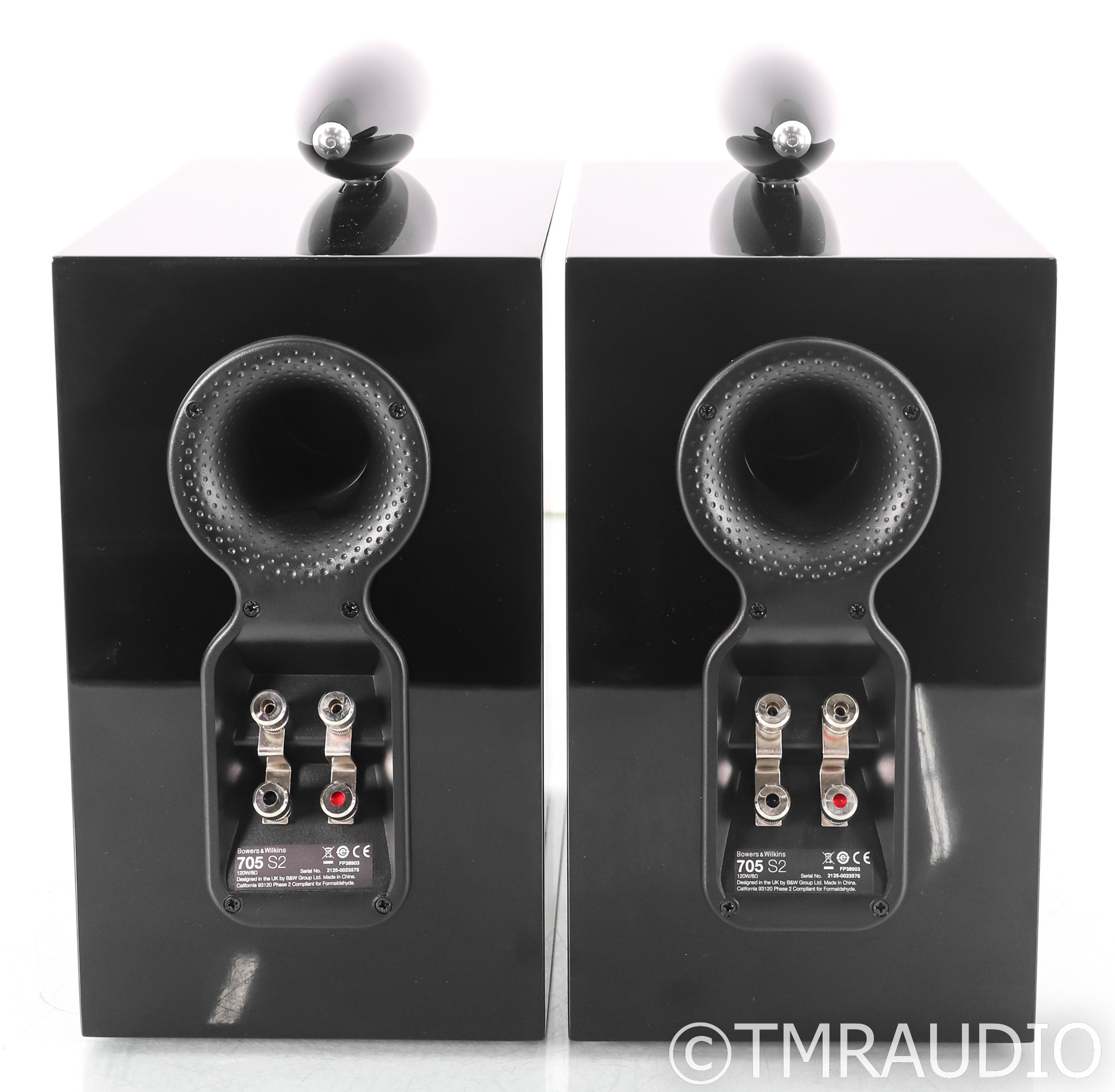 B&W 705 S2 Bookshelf Speakers; Gloss Black Pair; Series 2 The Music Room