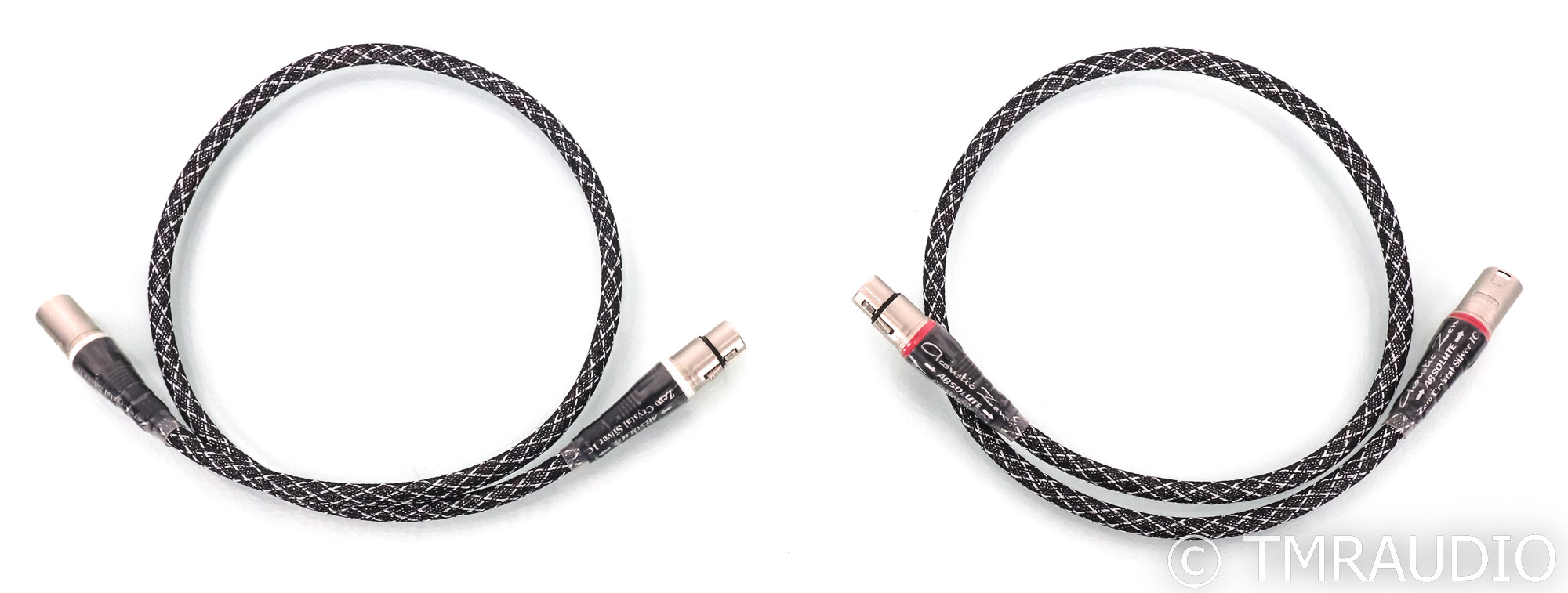 Acoustic Zen Absolute Zero Crystal Silver XLR Cables; 1m Pair